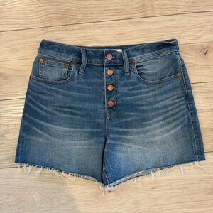 Madewell High Rise Button Up Shorts